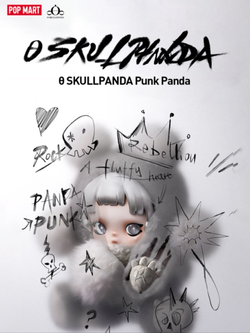 Skullpanda Punk Panda Plush